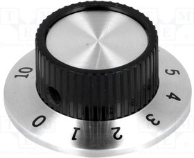 RN-114A, Ручка, с юбкой, пластик, dоси: 6,35мм, d23,8x14,8мм, винтом