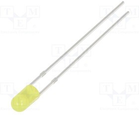 OSY6PA3E34B, LED; 3mm; amber; 30°; Front: convex; 1.8?2.6V; Pitch: 2.54mm; 4?5lm