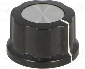 G26-S, Ручка, с юбкой, бакелит, dоси: 6,35мм, d24x16мм, винтом