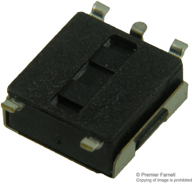 FSM1LPTR, Тактильная кнопка, FSMLP, Top Actuated, SMD (Поверхностный Монтаж), Round Button, 160 гс