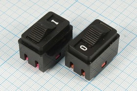 Переключатель движковый, 28x19.2h4.5, контакты 4C, 10А, 250В, DPST,SS-01