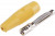 930046103, Yellow Male Banana Plug - Screw, 30 V ac, 60 V dc