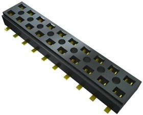 CLT-102-02-G-D-BE-TR, CLT Series Vertical Surface Mount PCB Socket, 4-Contact, 2-Row, 2mm Pitch, Through Hole Termination