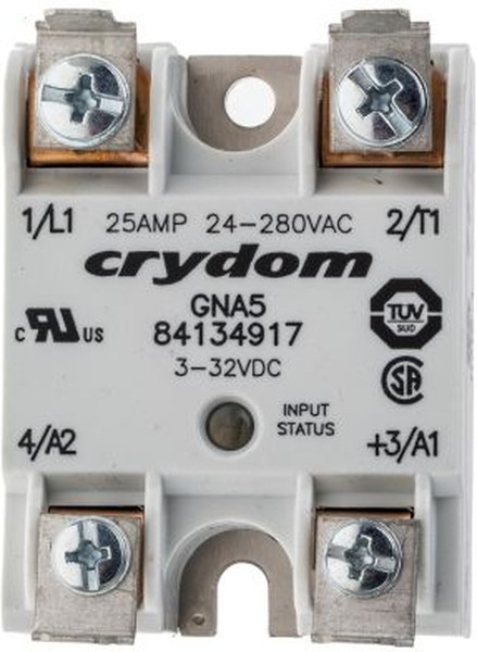 84134917, Solid State Relays - Industrial Mount 25A/240Vac DC In 1/4" QC