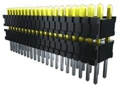 HDWM-06-60-L-D-547, Board to Board &amp; Mezzanine Connectors .050" X .100" Flex Stack, High-Temp Micro Board Stacker