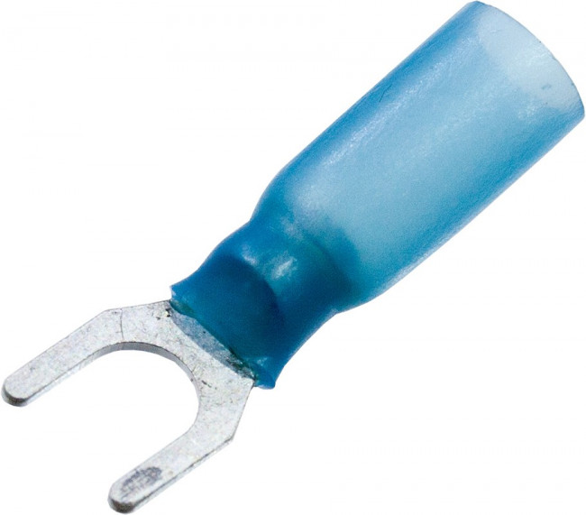 НВИ-Т 2.5-5, наконечник вилочный под винт М5 на провод 2.3мм синяя с термоусадкой