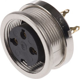 0304 03, 3 Pole Din Socket, DIN EN 60529, 5A, 250 V ac IP68, Female, Panel Mount