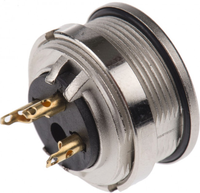 0304 03, 3 Pole Din Socket, DIN EN 60529, 5A, 250 V ac IP68, Female, Panel Mount