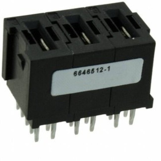 6646512-1, Heavy Duty Power Connectors CONN,SKT,STR,COMPL FLATPAQ