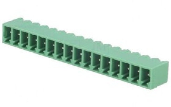 15EDGVC-3.81- 16P-14-00A(H), Разъемный клеммник, 3,81мм, Кол-во полюс: 16, прямой, гнездо, THT