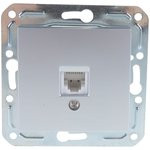 V01-15-F12-M Розетка 1-мест. телеф. RJ -11 Argentoсеребро, м-зм, Magenta 10015
