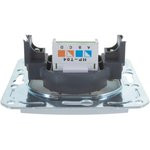 V01-15-F12-M Розетка 1-мест. телеф. RJ -11 Argentoсеребро, м-зм, Magenta 10015