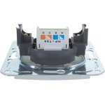 V01-15-F12-M Розетка 1-мест. телеф. RJ -11 Argentoсеребро, м-зм, Magenta 10015