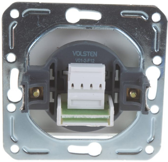 V01-15-F12-M Розетка 1-мест. телеф. RJ -11 Argentoсеребро, м-зм, Magenta 10015