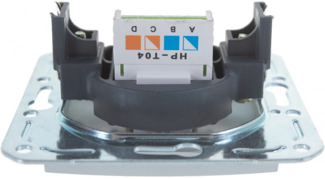 V01-15-F12-M Розетка 1-мест. телеф. RJ -11 Argentoсеребро, м-зм, Magenta 10015