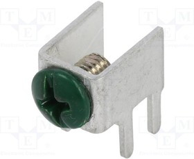 KEYS7766-6, Наконечник: зажим под винт, THT,зажим под винт, зеленый, 7,5х5мм