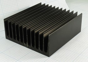 Радиатор охлаждения 150x140x 57, F39, Al, черный, BLA295-150