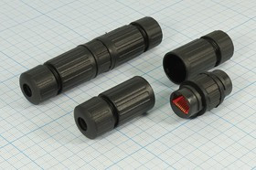 Гнездо телефонное 8P8C-гнездо 8P8C герметичный переход, на кабель, RJ45-M16