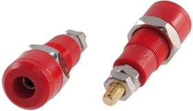 24.131.1, Гнездо на панель 10А красное 24.131.1, Гнездо на панель 10А красное