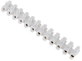 081-10-30, Зажим винтовой ЗВИ-100 полипропилен 6-25мм² 12пар 100°С белый HLT