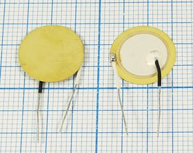 Пьезоэлектрическая диафрагма на бронзовой основе 13.5x0.22мм, аналог [FML-13.5T-7.7A1-50], пб 13,5x0