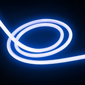 00-327, Лента светодиодная термостойкая, синий,, 24В, 14.4Вт/м, 120SMD(2835)/м, IP68, цена за катушку 5м