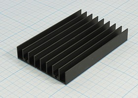 Охладитель (радиатор охлаждения) 100x 66x 15, тип F17, аллюминий, BLA032-100, черный