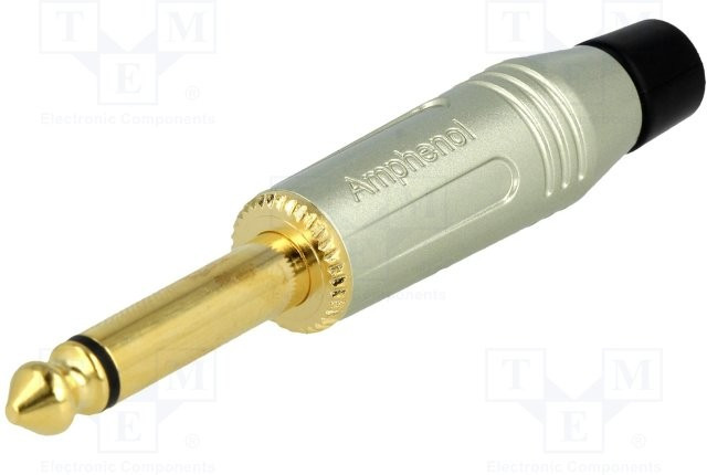 ACPM-GN-AU, Phone Connectors 1/4" PHONE PLUG MONO SATIN GOLD CON ACPM-GN-AU, Phone Connectors 1/4" PHONE PLUG MONO SATIN GOLD CON