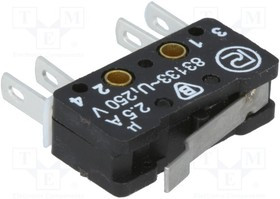 WLK-36, Микропереключатель SNAP ACTION; с рычагом; SPST-NO + SPST-NC