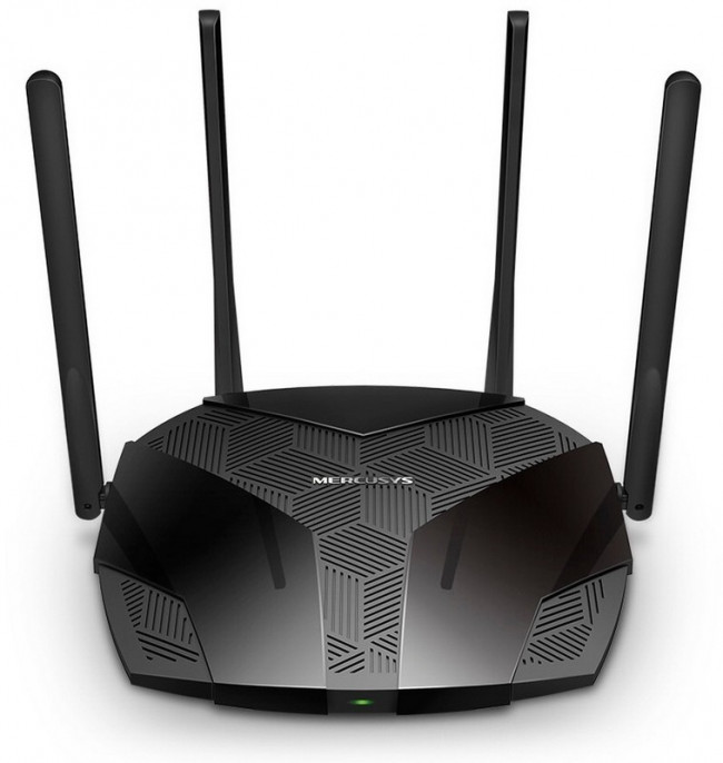 Роутер Mercusys MR70X AX1800 Dual-Band WiFi 6 Router, 574 Mbps at 2.4 GHz + 1201 Mbps at 5 GHz, 4× Fixed External Antennas, 3× Gigabit LAN Роутер Mercusys MR70X AX1800 Dual-Band WiFi 6 Router, 574 Mbps at 2.4 GHz + 1201 Mbps at 5 GHz, 4× Fixed External Antennas, 3× Gigabit LAN