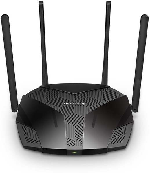 Роутер Mercusys MR70X AX1800 Dual-Band WiFi 6 Router, 574 Mbps at 2.4 GHz + 1201 Mbps at 5 GHz, 4× Fixed External Antennas, 3× Gigabit LAN Роутер Mercusys MR70X AX1800 Dual-Band WiFi 6 Router, 574 Mbps at 2.4 GHz + 1201 Mbps at 5 GHz, 4× Fixed External Antennas, 3× Gigabit LAN
