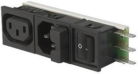 6424.0253.15, AC Power Entry Modules POWER ENTRY MODUL 64 FELCOM 10A