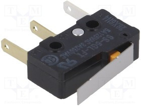 SS-5GL-FT, Микропереключатель SNAP ACTION; с рычагом; SPDT; 5A/250ВAC