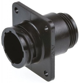 206705-1, Корпус вилки круглой на 9 контактов, крепление фланцевое на корпус