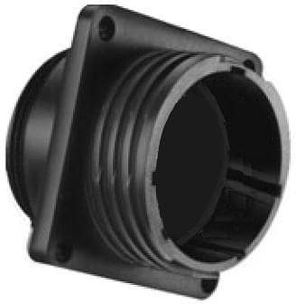 206705-1, Корпус вилки круглой на 9 контактов, крепление фланцевое на корпус