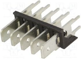 KEYS7835, Наконечник: плоский, 6,3мм, 0,8мм, THT, сталь, луженые, 500В, прямой