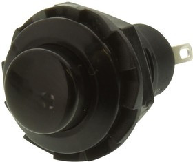 R13-502A-05-B, Кнопочный переключатель, Серия R13, 12.7 мм, SPST, Выкл.-(Вкл.), Приподнятый Круглый, Черный