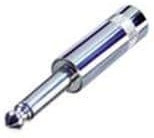 NYS201-U, Phone Connectors 1/4" MONO PLUG REAN SHORT METAL HANDLE