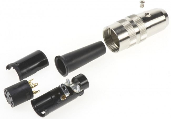 KV 40, KV 4 Pole M16 Din Socket, DIN EN 60529, 5A, 250 V ac IP40, Female, Cable Mount