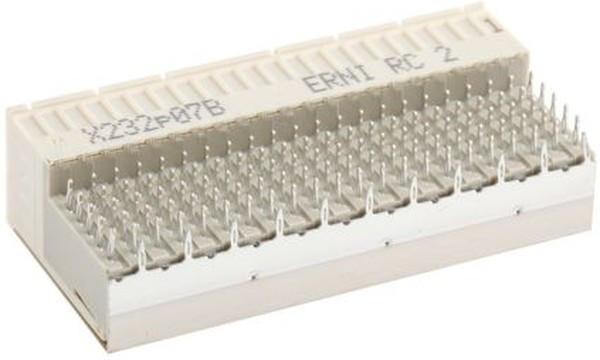 354148 / 5352152-1, ERmet 2mm Pitch Hard Metric Backplane Connector, Female, Right Angle, 5 Row, 110 Way 354148 / 5352152-1, ERmet 2mm Pitch Hard Metric Backplane Connector, Female, Right Angle, 5 Row, 110 Way