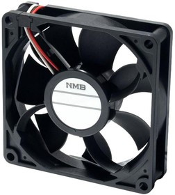 08020SA-12L-EA-00, DC Fans Tubeaxial Fan, 80x80x20mm, 12VDC, 36CFM, Flange Mount, Ball Bearing, Lead Wires