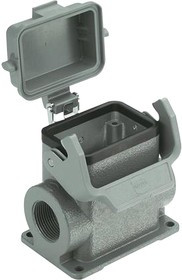 19300067296, Разъем для тяжелых условий, M25, Основа, монтаж на панель, Корпус из Алюминия, 1 Рычаг, 6B