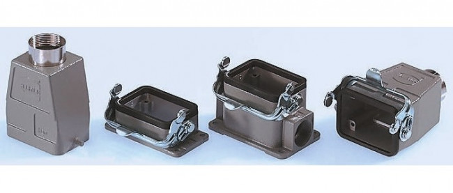 19300067296, Разъем для тяжелых условий, M25, Основа, монтаж на панель, Корпус из Алюминия, 1 Рычаг, 6B