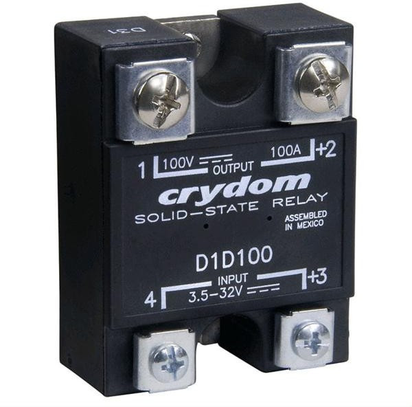 D1D100, Твердотельное реле, SPST-NO, 100 А, 100 В DC, Панель, Винт, DC Переключатель D1D100, Твердотельное реле, SPST-NO, 100 А, 100 В DC, Панель, Винт, DC Переключатель