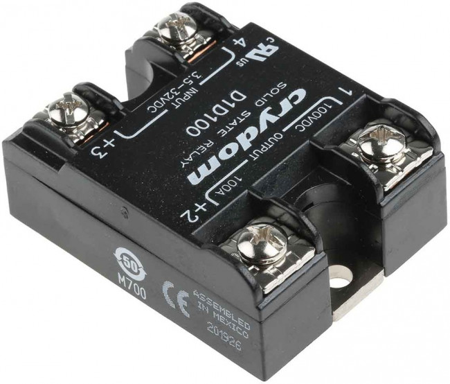 D1D100, Твердотельное реле, SPST-NO, 100 А, 100 В DC, Панель, Винт, DC Переключатель D1D100, Твердотельное реле, SPST-NO, 100 А, 100 В DC, Панель, Винт, DC Переключатель