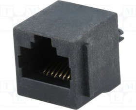 RJJU88141E1V009, Гнездо, RJ45, PIN: 8, Кат: 5, Конф: 8p8c, THT, прямой