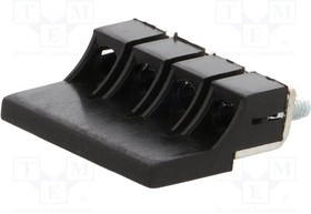 ZKN-2.5-4-BK, Винтовой мостик, ZUG-2,5, Кол-во полюс: 4, черный