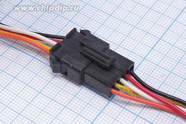 Штекер и гнездо питания GT на пять контактов с проводом длиной 0,6м(кабель межплатный), GT-05F/M; №15814 шт&amp;гн пит GT-1x 5\P2,5\каб\SM conne