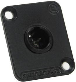 EHT6MBPKG, XLR Connectors EH MINI XLR 6P M BLK EPOXY HSG PKG