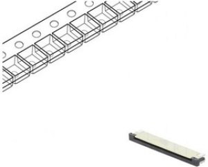 DS1020-07-24VBT1B-, Разъем: FFC (FPC); горизонтальный; PIN: 24; ZIF; SMT; луженые; 30мОм DS1020-07-24VBT1B-, Разъем: FFC (FPC); горизонтальный; PIN: 24; ZIF; SMT; луженые; 30мОм